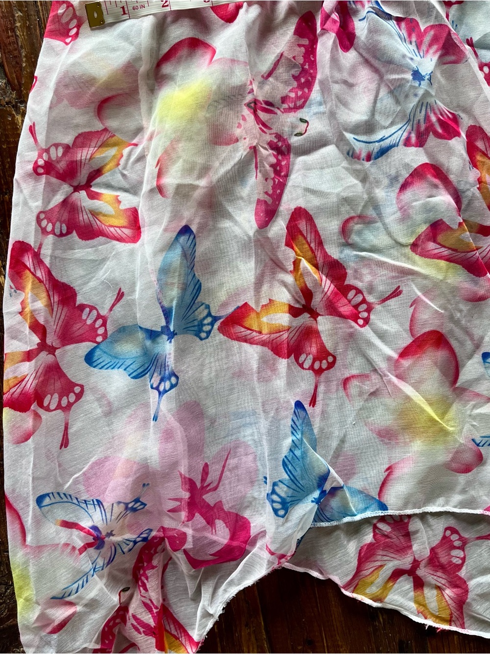 Two-piece aqua bathing suit, with Sheer Butterfly Print Camisole Top Sz M NWOT - Picture 9 of 16